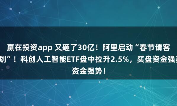 赢在投资app 又砸了30亿！阿里启动“春节请客计划”！科创人工智能ETF盘中拉升2.5%，买盘资金强势！