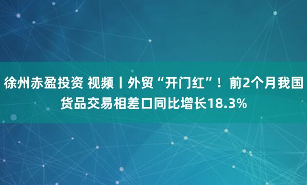 徐州赤盈投资 视频丨外贸“开门红”！前2个月我国货品交易相差口同比增长18.3%