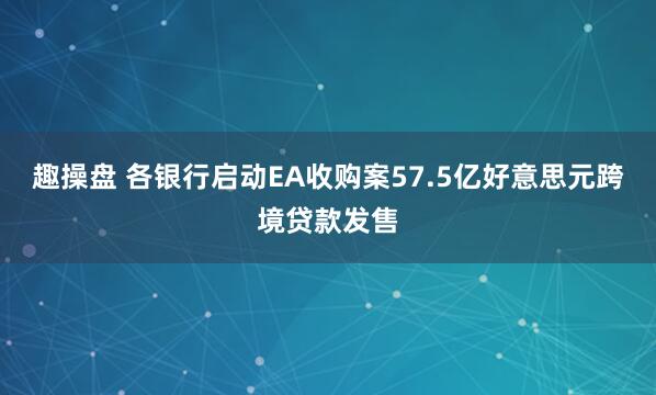 趣操盘 各银行启动EA收购案57.5亿好意思元跨境贷款发售