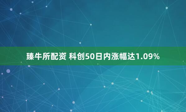 臻牛所配资 科创50日内涨幅达1.09%